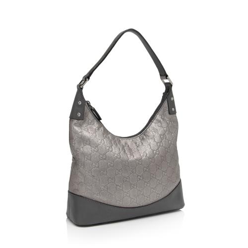 Gucci Metallic Guccissima Leather Small Hobo