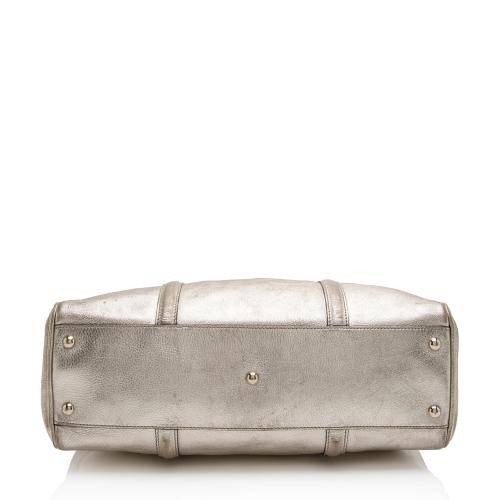 Gucci Metallic Leather Britt Medium Boston Bag