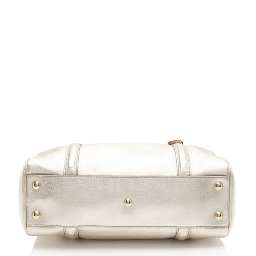 Gucci Metallic Leather Britt Small Boston Bag