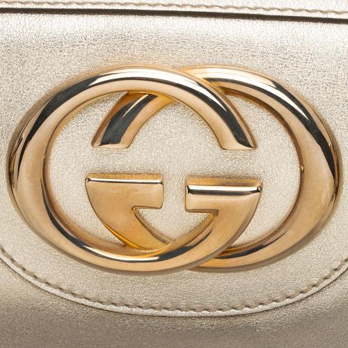 Gucci Metallic Leather Britt Small Boston Bag