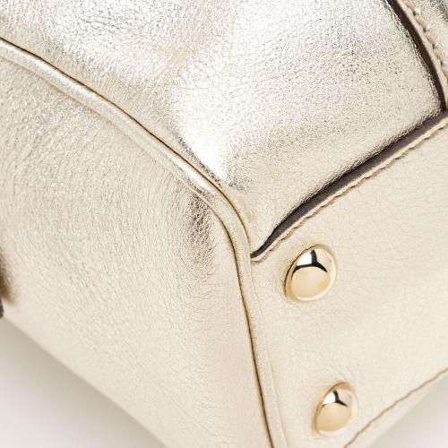 Gucci Metallic Leather Britt Small Boston Bag