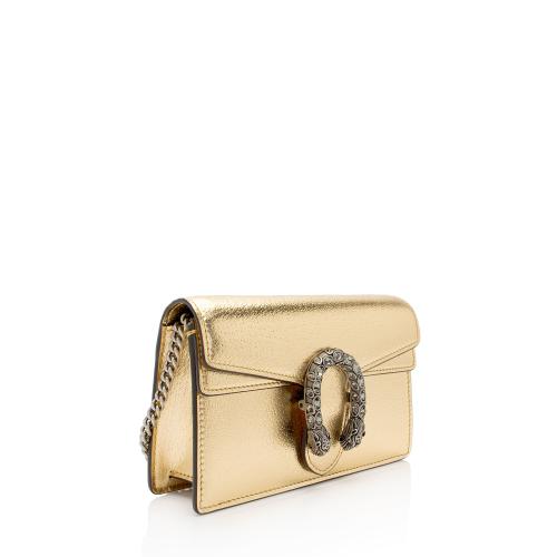 Gucci Metallic Leather Dionysus Super Mini Bag