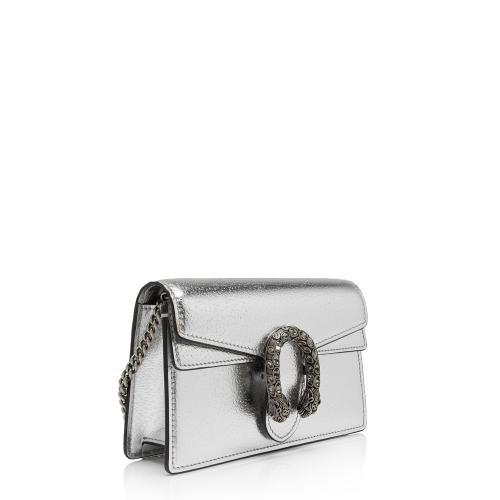 Gucci Metallic Leather Dionysus Super Mini Bag