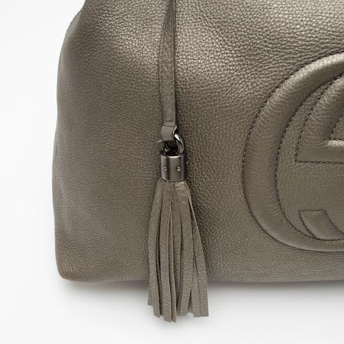 Gucci Metallic Leather Soho Large Shoulder Bag