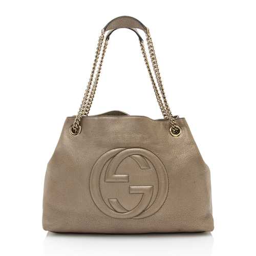 Gucci Metallic Leather Soho Medium Shoulder Bag