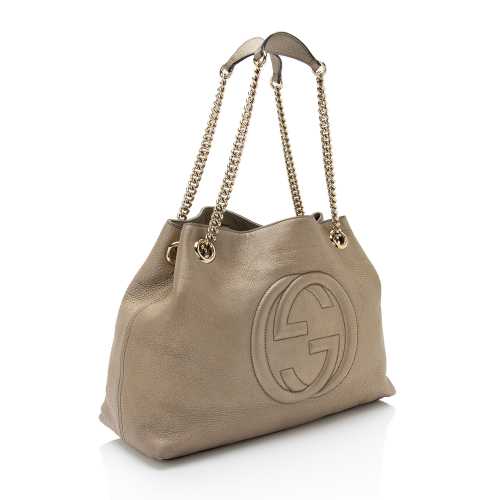 Gucci Metallic Leather Soho Medium Shoulder Bag