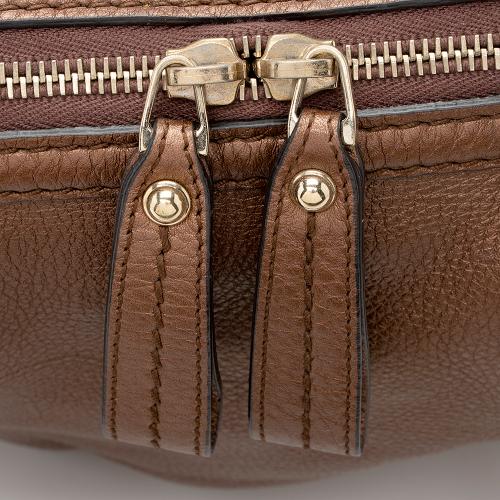 Gucci Metallic Leather Sukey Satchel