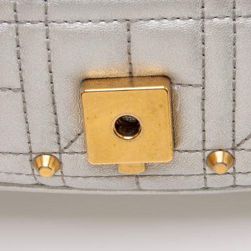 Gucci Metallic Matelasse Leather Pearl GG Marmont Mini Flap Bag - FINAL SALE