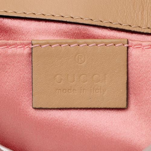 Gucci Metallic Matelasse Leather Pearl GG Marmont Mini Flap Bag - FINAL SALE