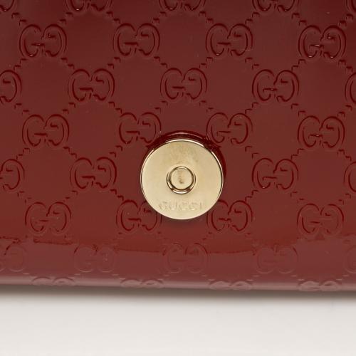 Gucci Microguccissima Patent Leather Broadway Clutch