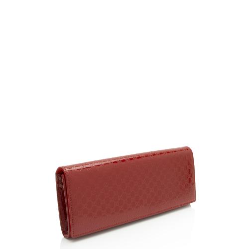 Gucci Microguccissima Patent Leather Broadway Clutch