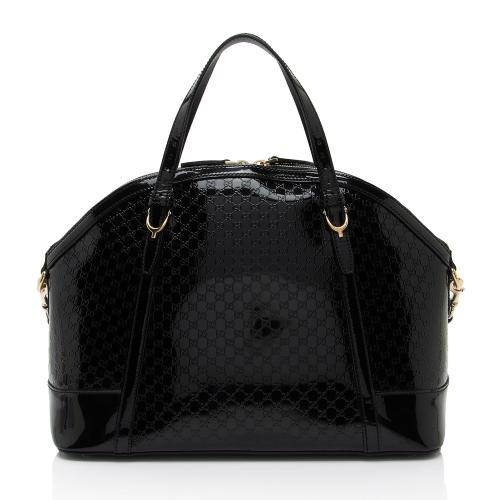 Gucci Microguccissima Patent Leather Nice Satchel