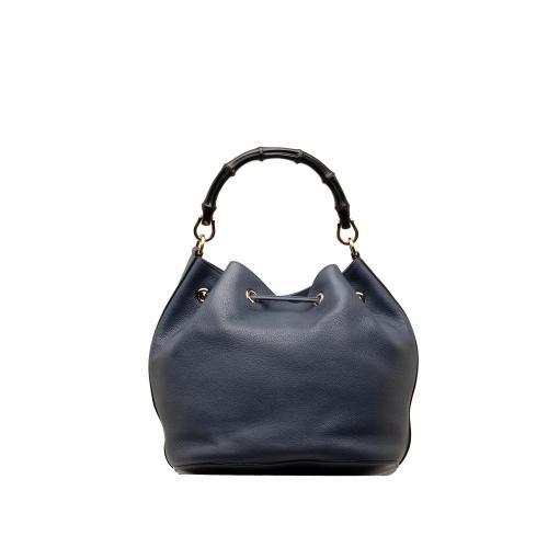 Gucci Miss Bamboo Leather Bucket Bag