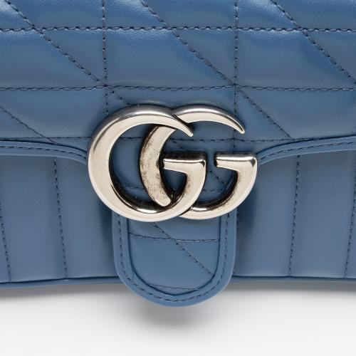 Gucci Mixed Matelasse Leather GG Marmont Aria Mini Flap Bag