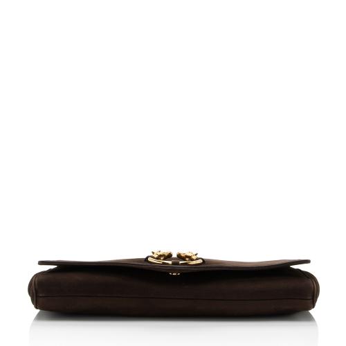 Gucci Nubuck Leather Ribot Clutch