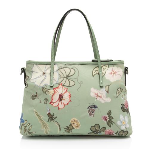 Gucci Flora Canvas Zip Medium Tote