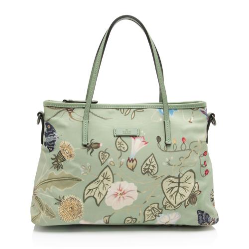 Gucci Flora Canvas Zip Medium Tote