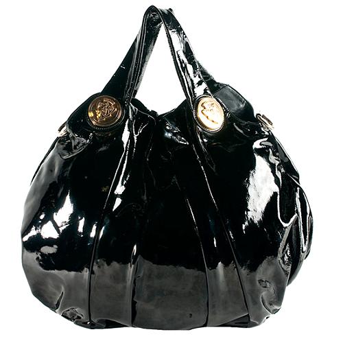 Gucci Patent Leather Hysteria Large Top Handle Tote