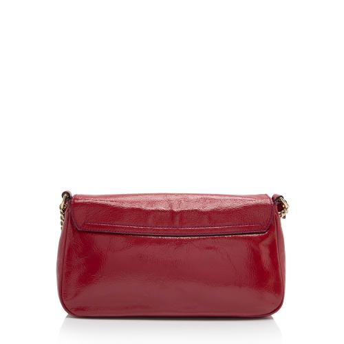 Gucci Patent Leather Soho Medium Flap Bag