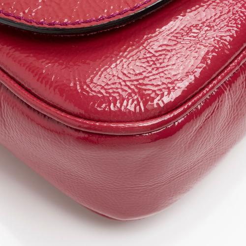 Gucci Patent Leather Soho Medium Flap Bag