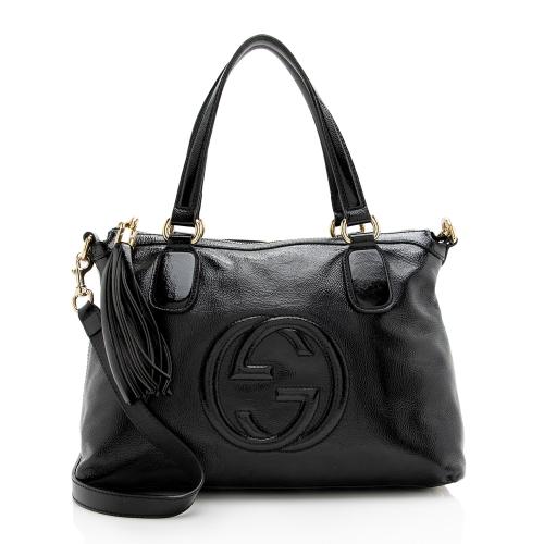 Gucci Patent Leather Soho Working Tote