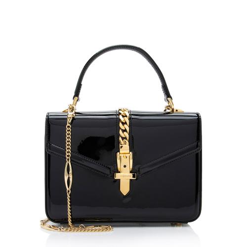 Gucci Patent Leather Sylvie 1969 Mini Top Handle