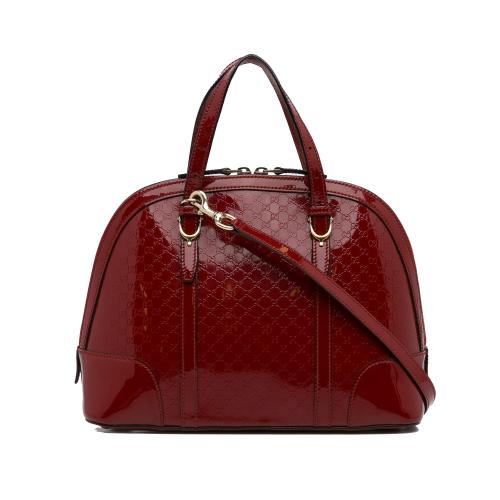 Gucci Patent Microguccissima Nice Dome Satchel