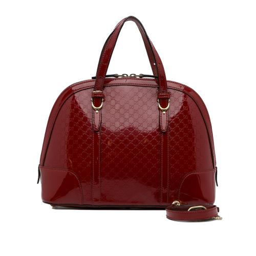 Gucci Patent Microguccissima Nice Dome Satchel