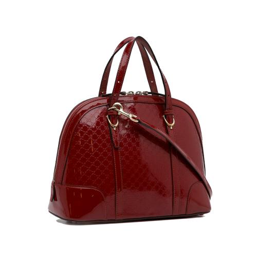 Gucci Patent Microguccissima Nice Dome Satchel