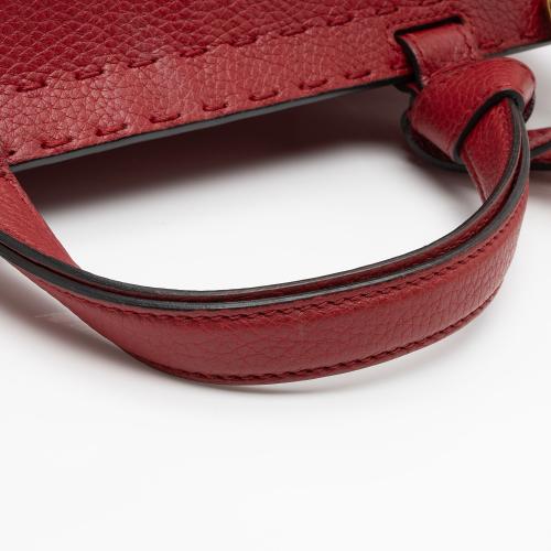 Gucci Pebbled Leather GG Marmont Top Handle