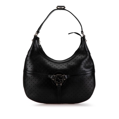 Gucci Perforated Leather Reins Hobo