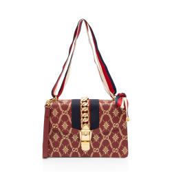 Gucci Printed Calfskin Sylvie Small Shoulder Bag