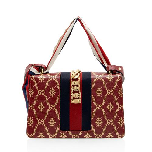 Gucci Printed Calfskin Sylvie Small Shoulder Bag