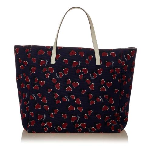 Gucci Printed Canvas Tote Bag