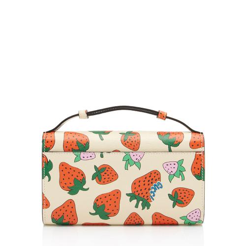 Gucci Printed Leather Strawberry Zumi Mini Shoulder Bag