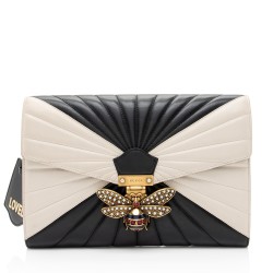 Gucci Quilted Leather Queen Margaret Bee Clutch