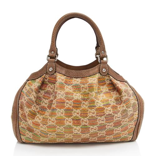 Gucci Raffia Sukey Medium Tote