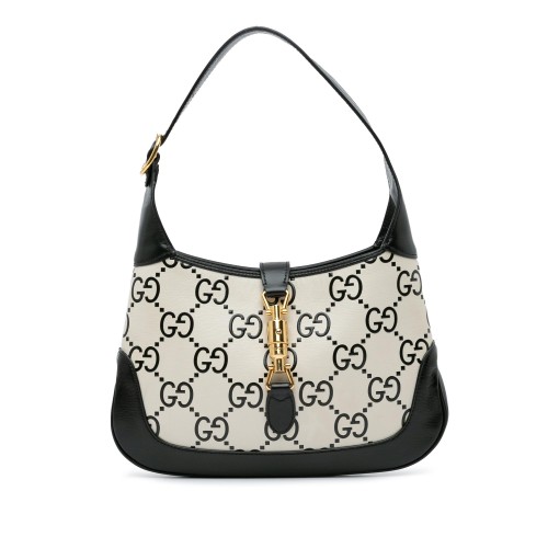 Gucci Small GG Print Leather Jackie 1961