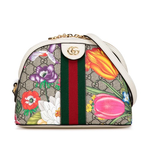 Gucci Small GG Supreme Flora Ophidia Dome