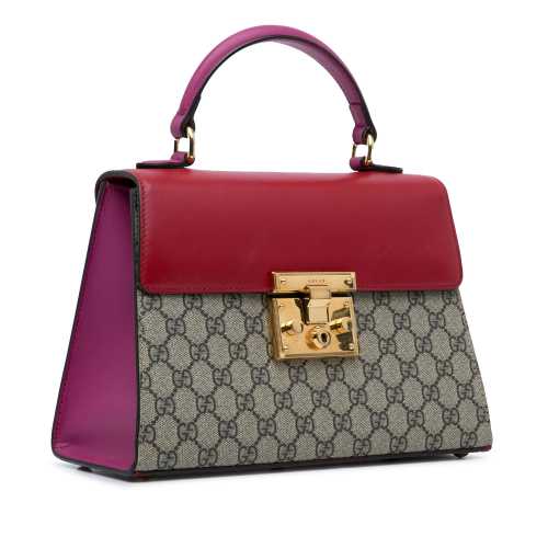 Gucci Small GG Supreme Padlock Satchel