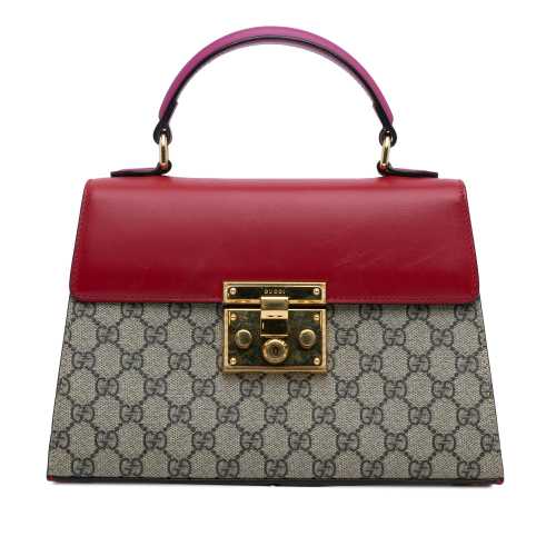 Gucci Small GG Supreme Padlock Satchel