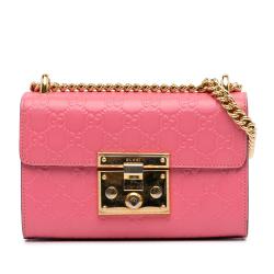 Gucci Small Guccissima Padlock Crossbody Bag