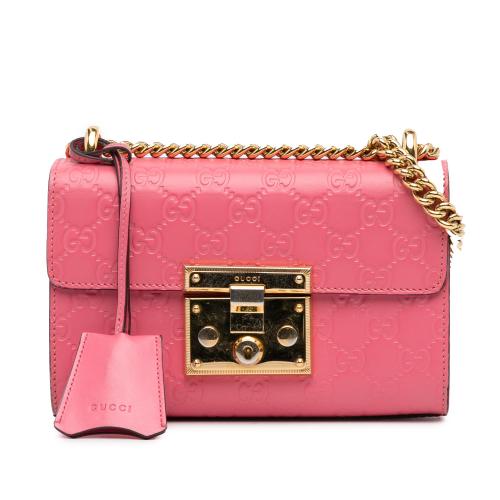 Gucci Small Guccissima Padlock Crossbody Bag