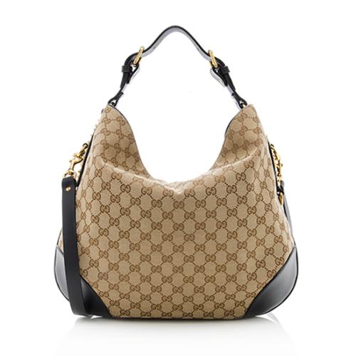 Gucci GG Canvas Studded Patti Hobo