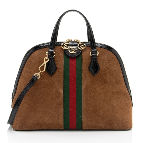 Gucci Suede Ophidia Dome Medium Satchel