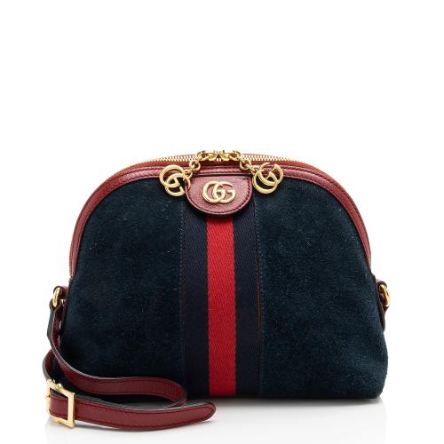 Gucci Suede Ophidia Dome Small Shoulder Bag