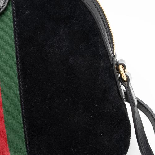 Gucci Suede Ophidia Dome Small Shoulder Bag