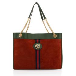 Gucci Suede Rajah Large Tote