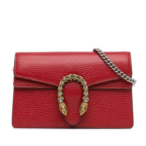 Gucci Super Mini Dionysus Leather Crossbody Bag