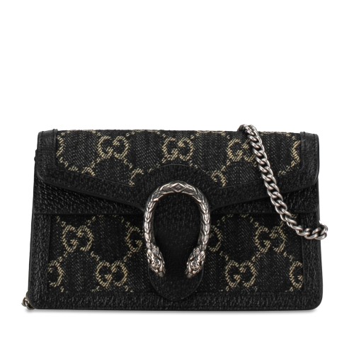 Gucci Super Mini GG Denim Dionysus Crossbody Bag